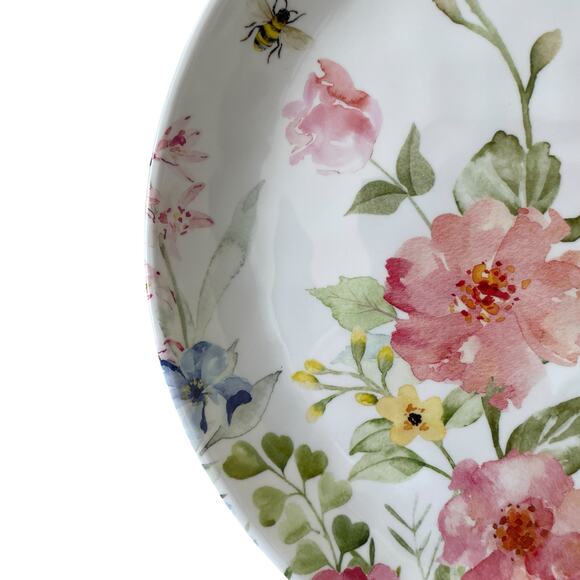 Rachel Ashwell Melamine Dinner Plate Set of 4 Spring Floral Butterfly 11in New - Picture 6 of 13